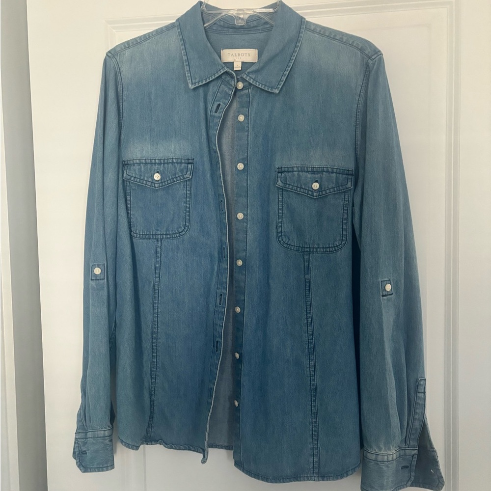 Talbots Women’s Long Sleeve Denim Shirt